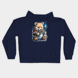 magic bear in the sky Kids Hoodie